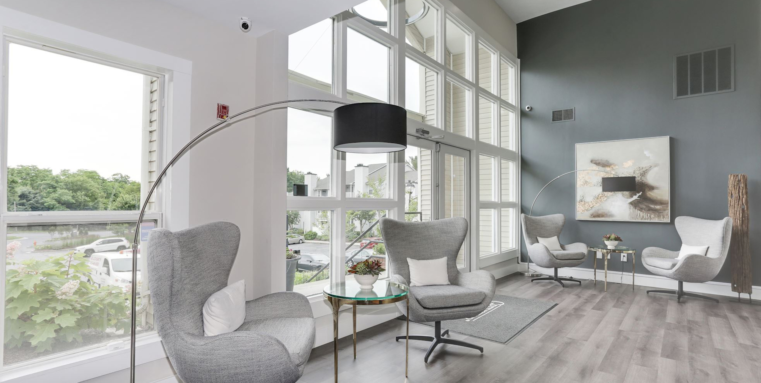 Eden Brook Lobby chairs with lamps