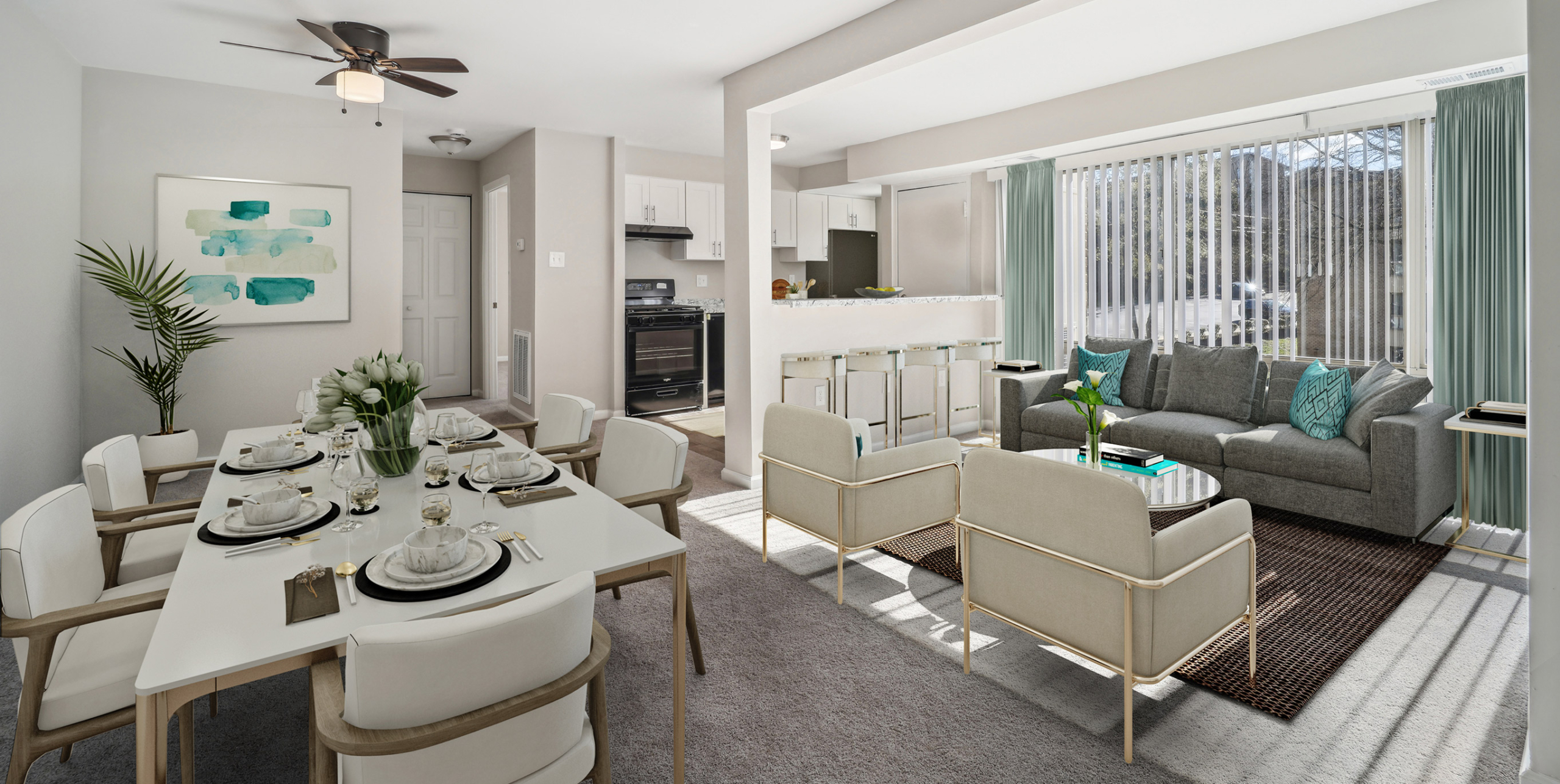 Meadows at Capitol Heights dining room and living room