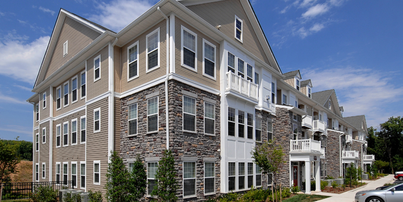 Belmont Station apartment building from left