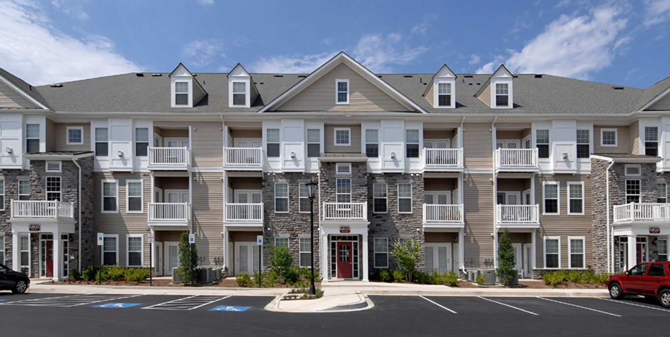 Belmont Station apartment building and balconies