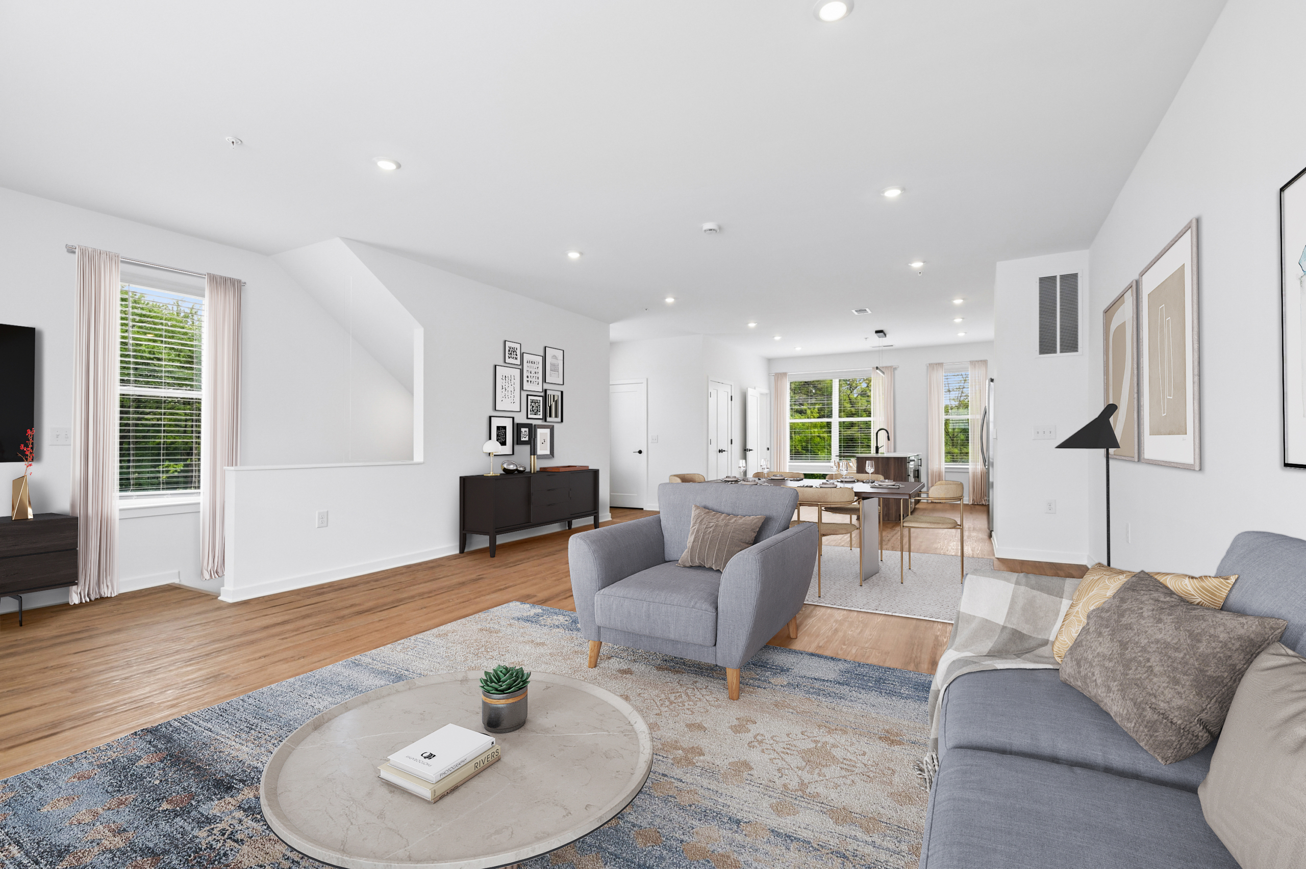 Bancroft_Living Room with staircse