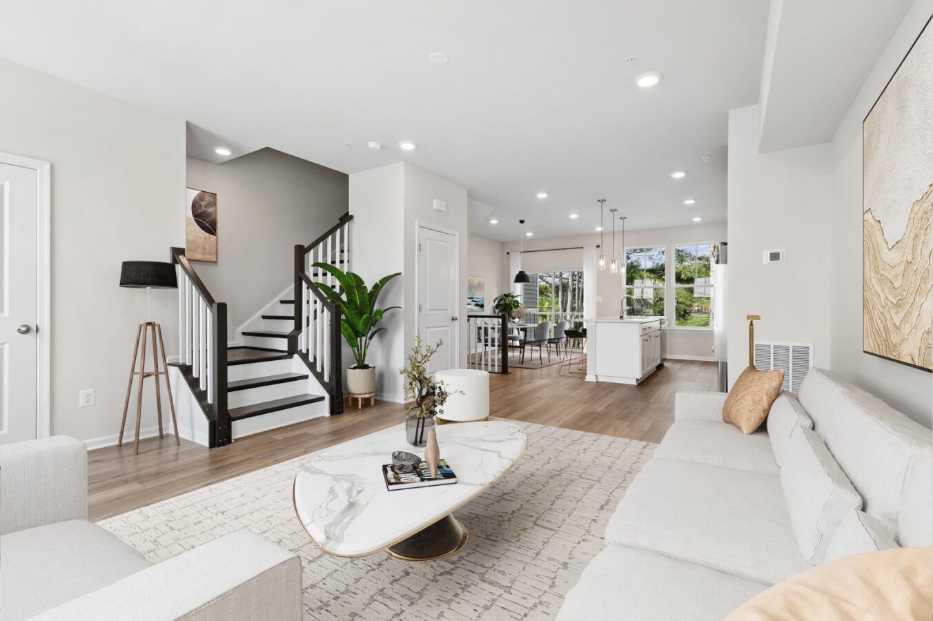 Living room with sofa and coffee table