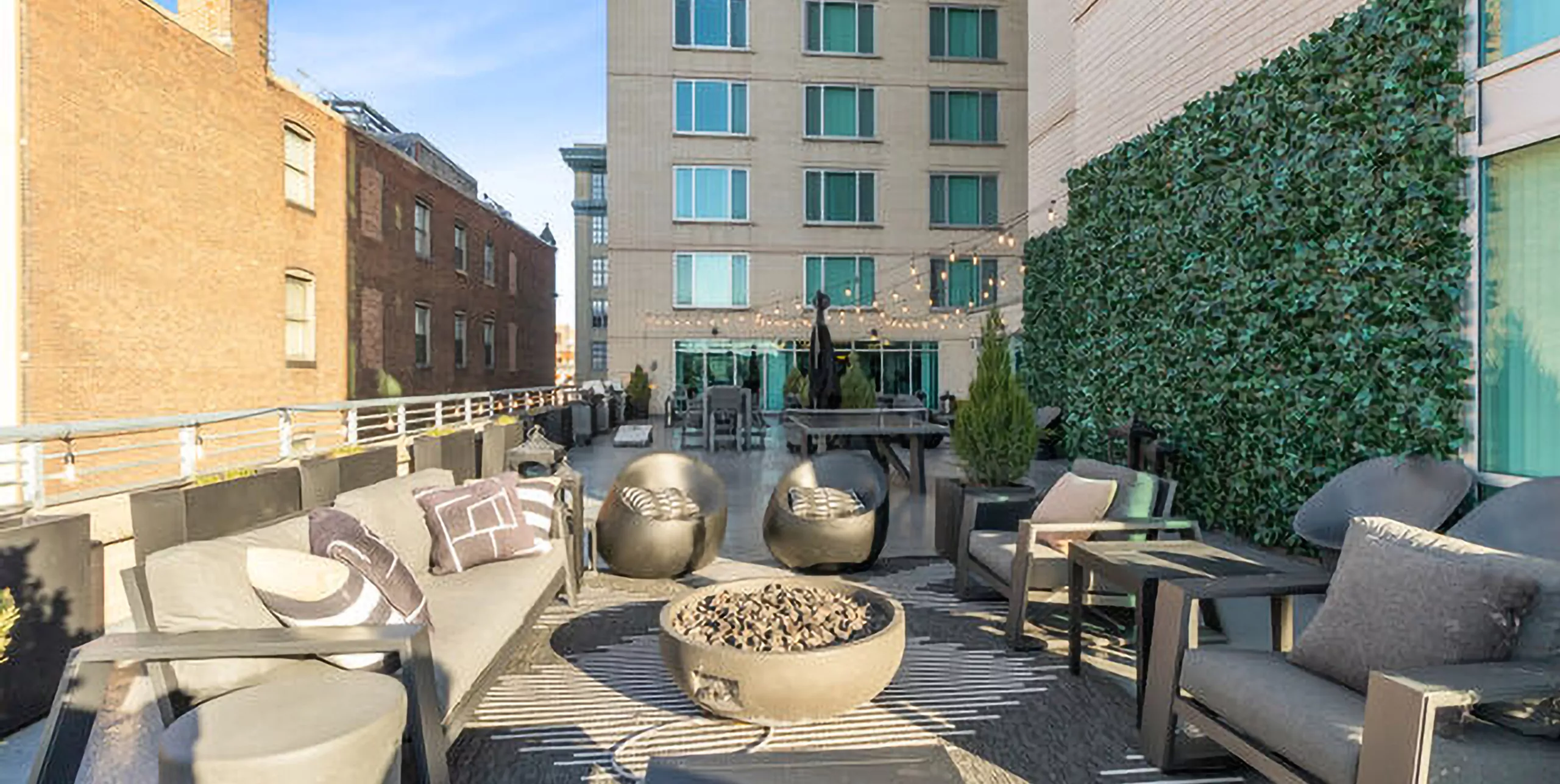 Zenith sky patio with firepit